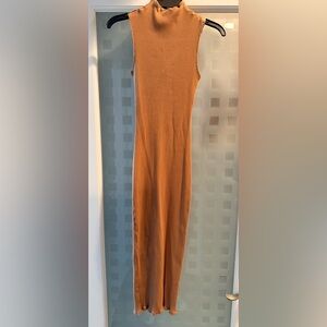 Fashion Nova Sleeveless Brown Midi Dress